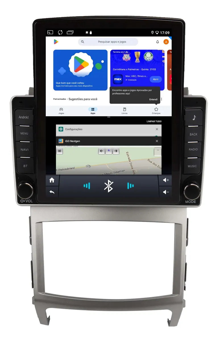 Multimidia Tesla Vera Cruz Carplay Android 14 4gb 128gb 9,7p