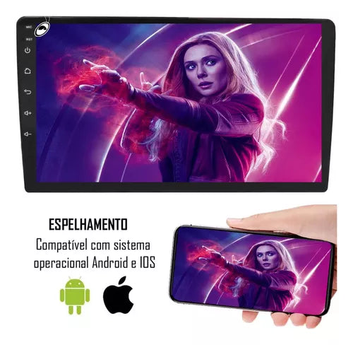 Multimídia 9pol Android Gol Saveiro Voyage G6 Moldura Câmera Cor Preto