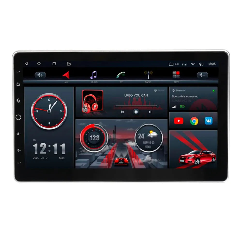CENTRAL MULTIMIDIA UNIVERSAL 1 DIN TELA 10" GIRATORIA 4 RAM 128GB ADAK OCTACORE
