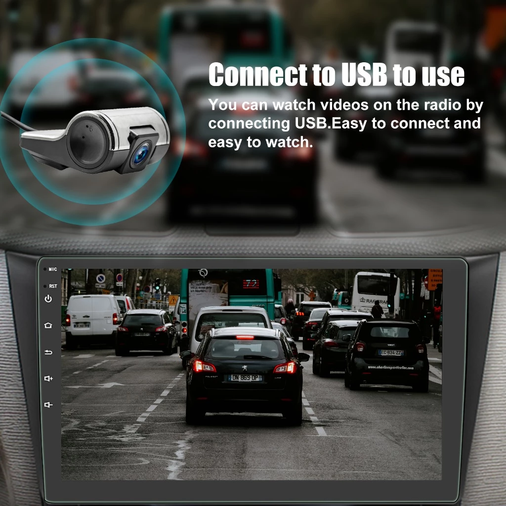 ESSGOO 9 polegadas Android Carplay 2 Din MP5 Carro Player GPS/ Bluetooth/FM/rádio do carro