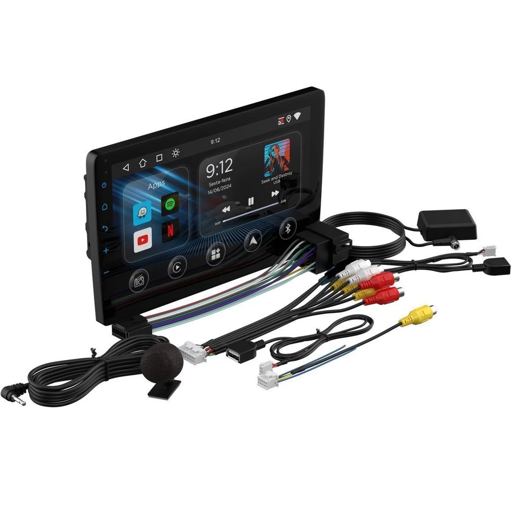 Multimídia 9 e 11 polegadas Android Auto Carplay App 2GB 32GB Câmera De Ré WKAD9
