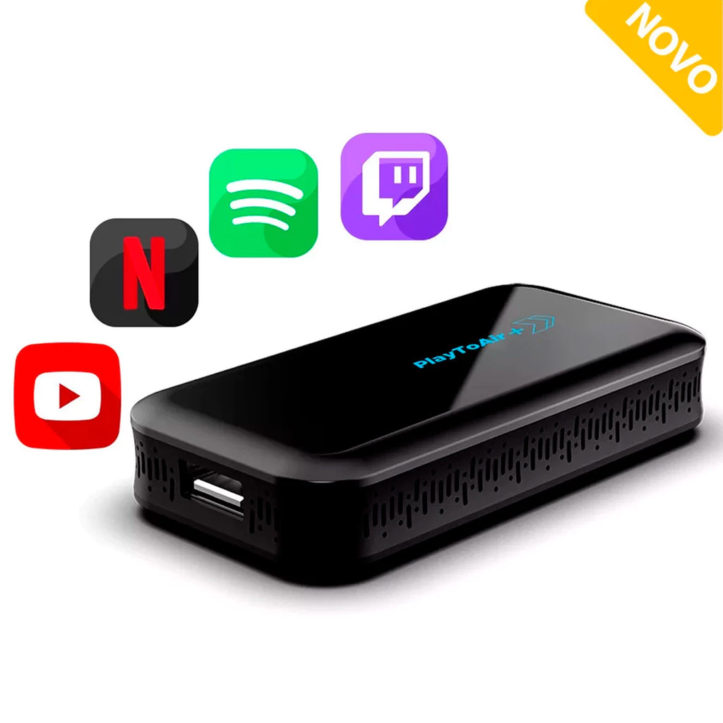 PlaytoAir Módulo Carplay Android Espelhamento s/ Fio Wi-fi Bluetooth Multimídia Carros