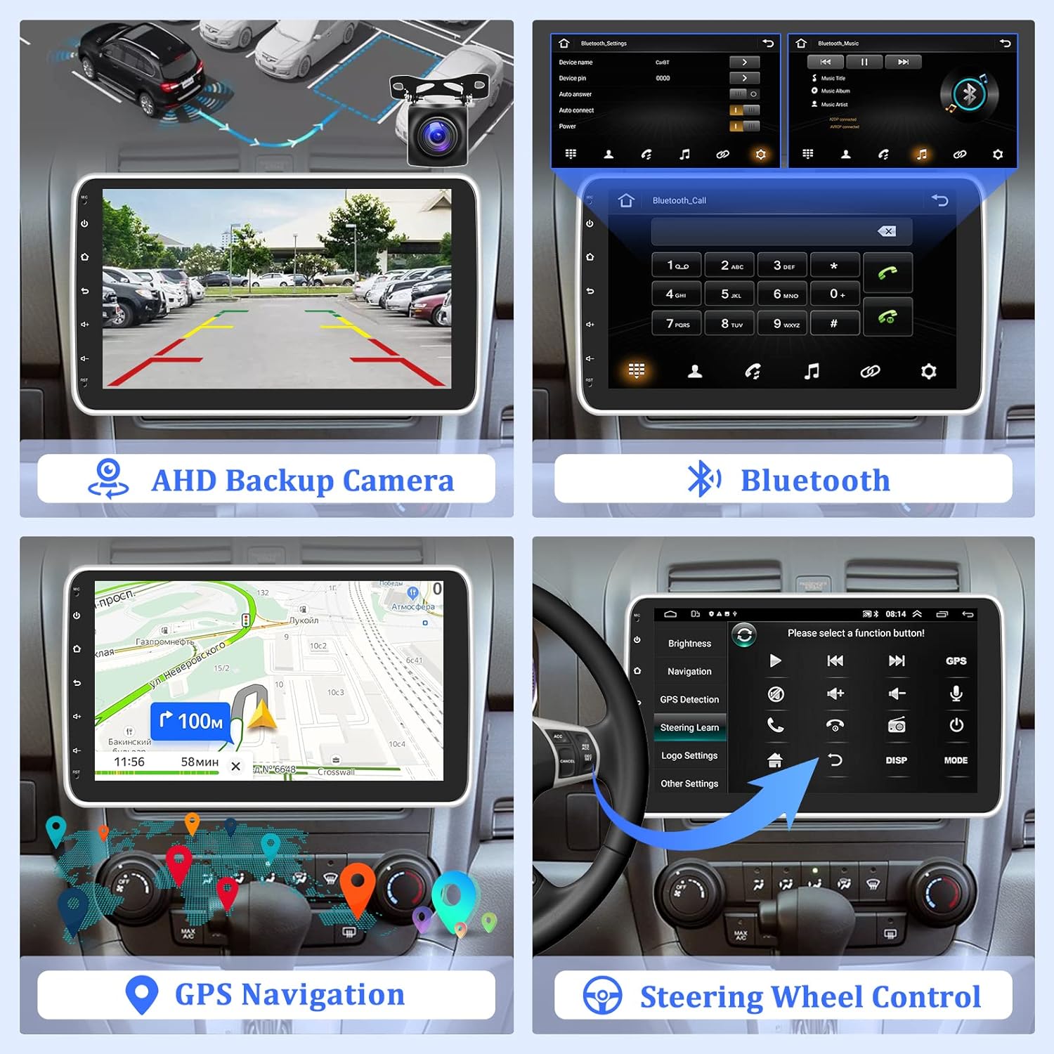 Oferta Mês de Agosto | Central Multimídia Universal | Tela Rotativa e Flutuante Carplay Android Wifi (PARA QUALQUER CARRO)