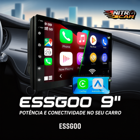 ESSGOO 9 polegadas Android Carplay 2 Din MP5 Carro Player GPS/ Bluetooth/FM／rádio do carro