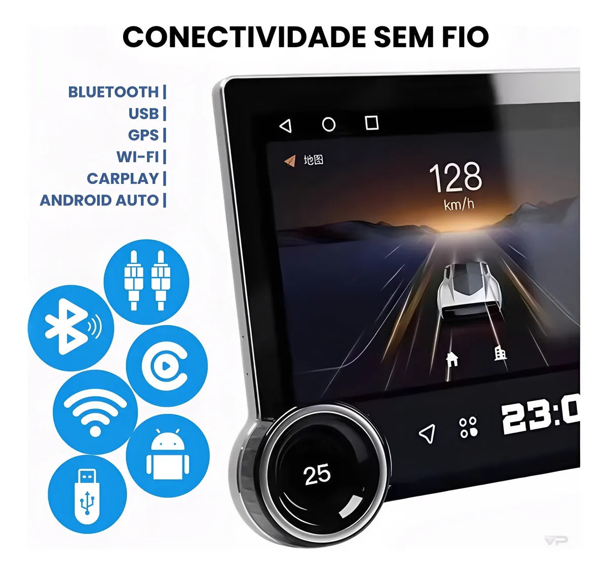 Central Multimídia HT-9530CA Diamond 2K Android 2/32gb