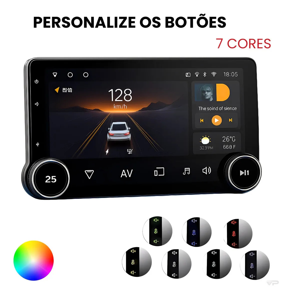 Central Multimídia HT-9530CA Diamond 2K Android 2/32gb