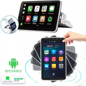 Oferta Mês de Agosto | Central Multimídia Universal | Tela Rotativa e Flutuante Carplay Android Wifi (PARA QUALQUER CARRO)