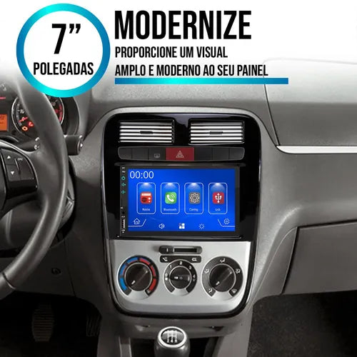 Kit Multimidia 2din Punto 08 09 10 11 12 Siri Via Carplay