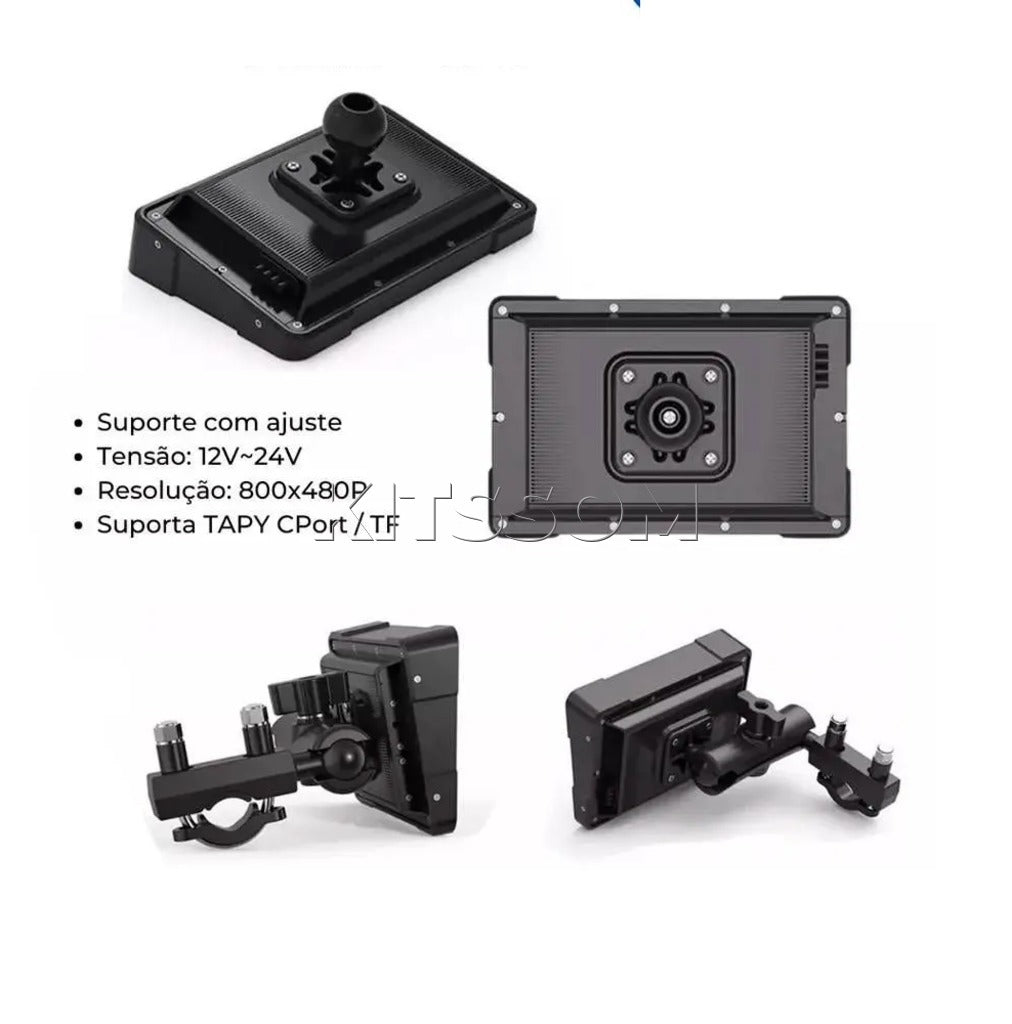 Multimidia Monitor Moto Carplay Android Auto Sem Fio