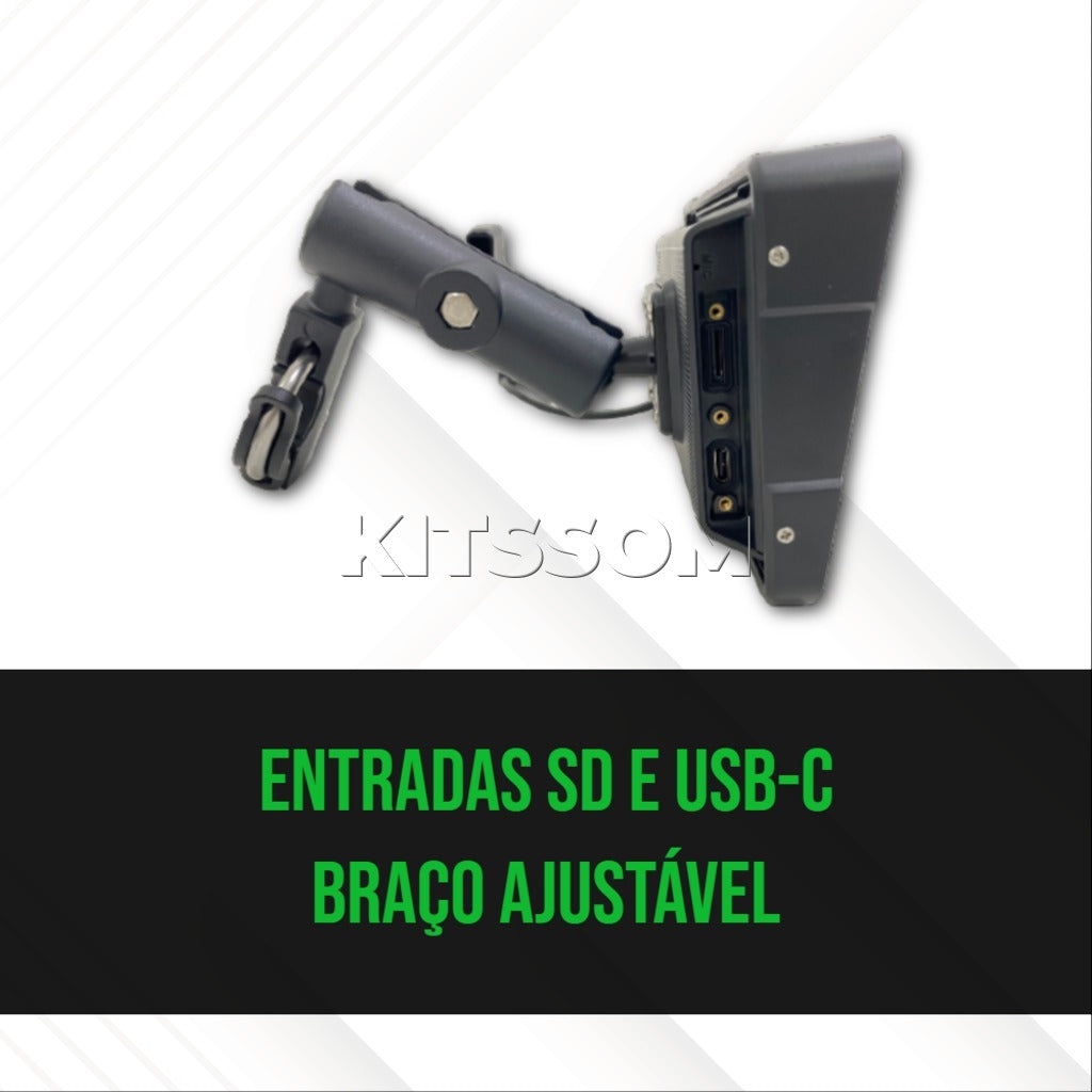 Multimidia Monitor Moto Carplay Android Auto Sem Fio