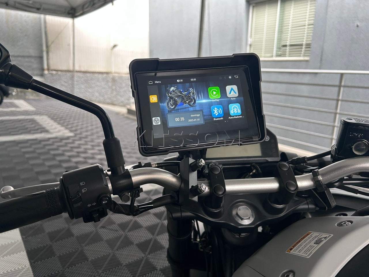 Multimidia Monitor Moto Carplay Android Auto Sem Fio