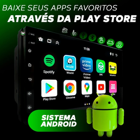 Central Multimidia Android 13 2GB 7 Polegadas 2 Din Espelhamento USB Bluetooth GPS Integrado