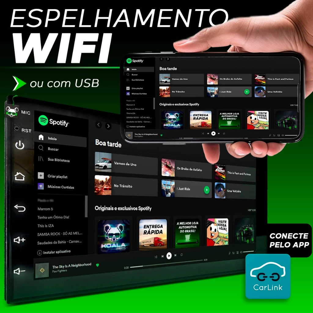 Central Multimidia Android 13 2GB 7 Polegadas 2 Din Espelhamento USB Bluetooth GPS Integrado