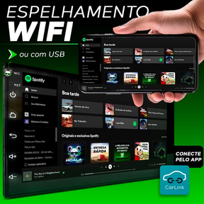 Central Multimidia Android 13 2GB 7 Polegadas 2 Din Espelhamento USB Bluetooth GPS Integrado