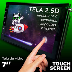 Central Multimidia Android 13 2GB 7 Polegadas 2 Din Espelhamento USB Bluetooth GPS Integrado