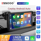 ESSGOO 7 Polegadas Tela De Toque Portátil Carplay MP5 Multimídia Player FHD IPS Android Auto Espelho Link Bluetooth FM Na