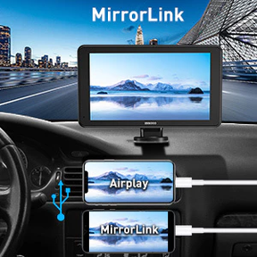 ESSGOO 7 Polegadas Tela De Toque Portátil Carplay MP5 Multimídia Player FHD IPS Android Auto Espelho Link Bluetooth FM Na