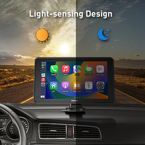 ESSGOO 7 Polegadas Tela De Toque Portátil Carplay MP5 Multimídia Player FHD IPS Android Auto Espelho Link Bluetooth FM Na
