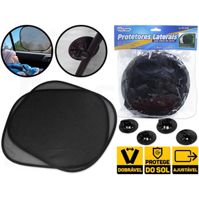 Kit 2 Protetor Solar P/ Carro Vidro C/ Ventosa Proteção Uv Western PC-205