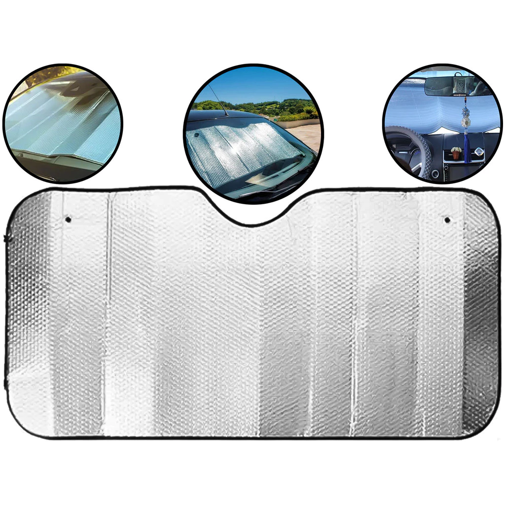 Protetor Solar Para Carros Para-Brisa Quebra Sol Painel Automotivo Janelas Proteção Térmica 60 x 130