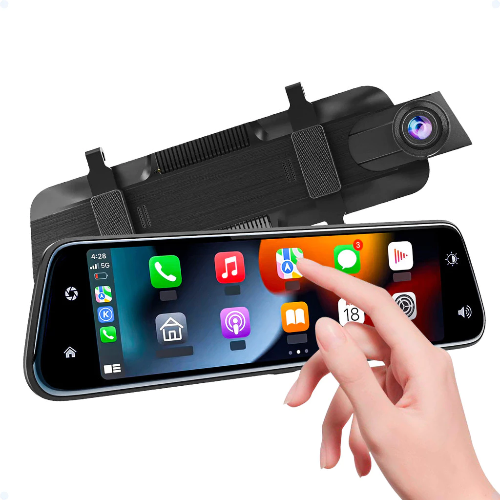 Retrovisor com Câmera de Ré e Gravação + Brinde