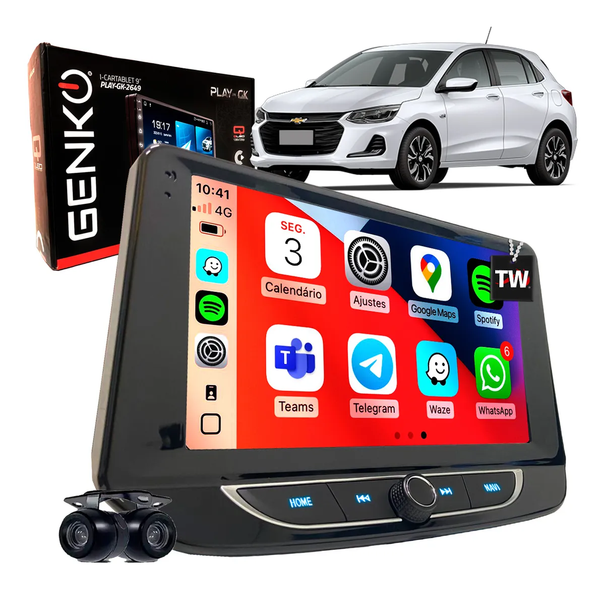 Multimídia Android 64gb Onix 2020-2025 C/ Mylink Carplay