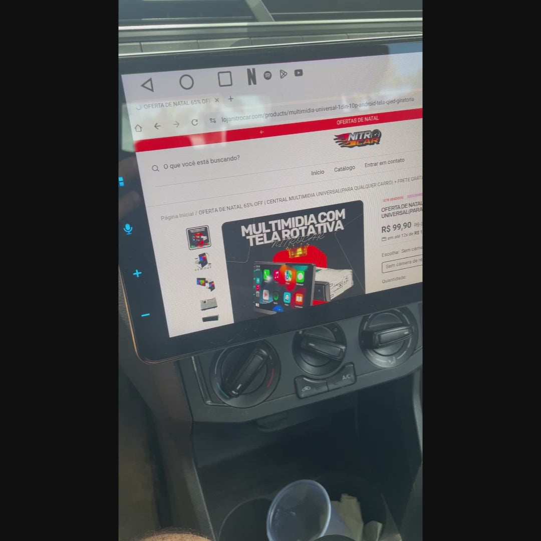 OFERTA DE NATAL 65% OFF | CENTRAL MULTIMIDIA UNIVERSAL(PARA QUALQUER CARRO) + FRETE GRÁTIS